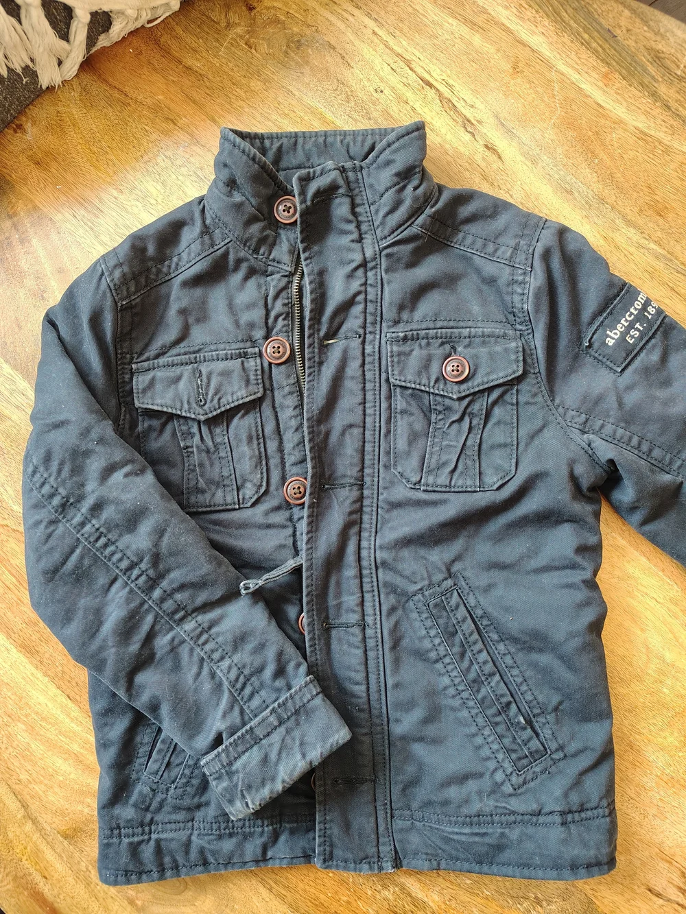 Abercrombie & Fitch Dark Navy Military-Style Field Jacket